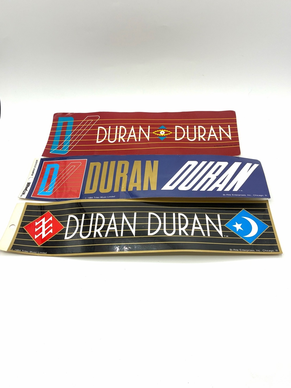 Vintage 1984 Duran Duran Bumper Sticker Lot Of 3 Original Band Memorabilia